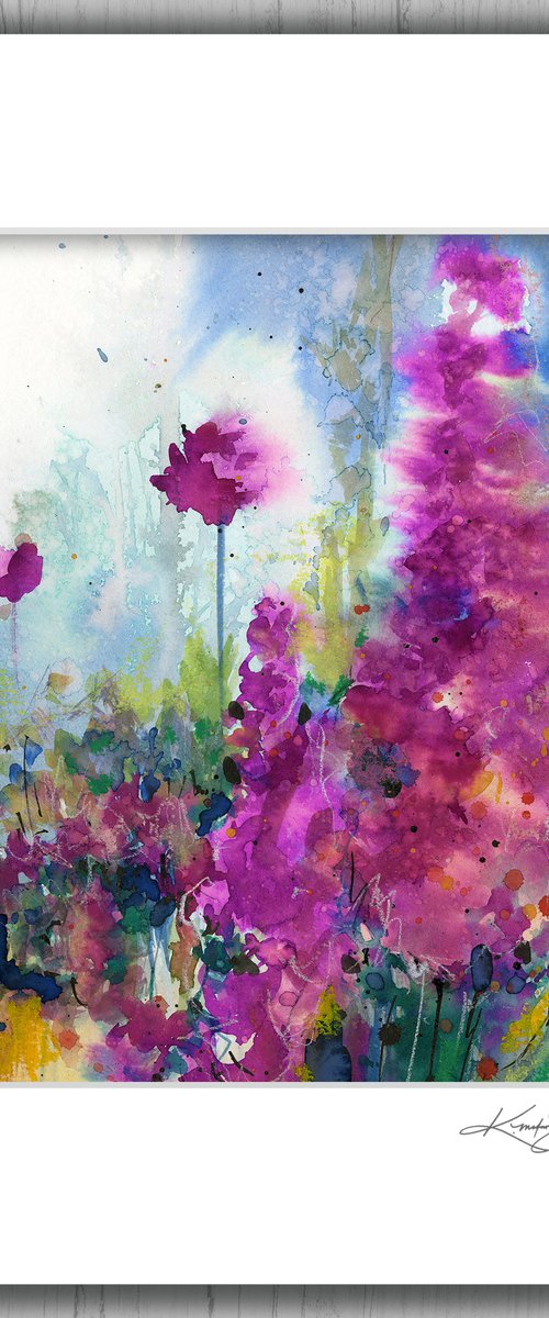 Dancing Among The Blooms 6 - Flower Painting by Kathy Morton Stanion by Kathy Morton Stanion