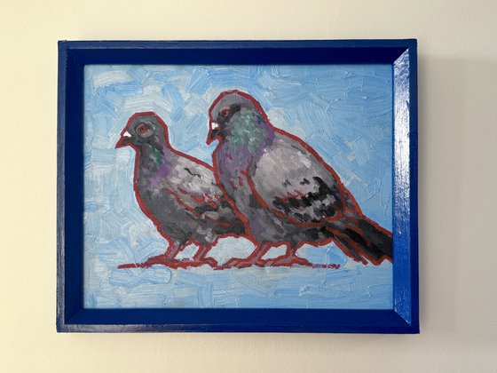 Pigeons couple