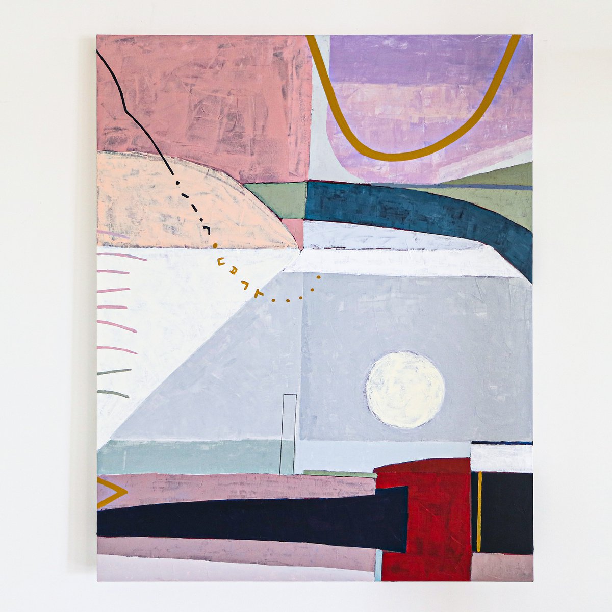 Abstract Painting - Hear the moon (Original, 40x50 | 101x127 cm) by Hyunah Kim