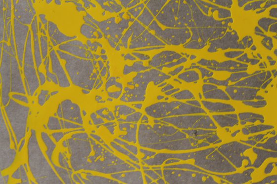 Yellow Energy- Style Jackson Pollock