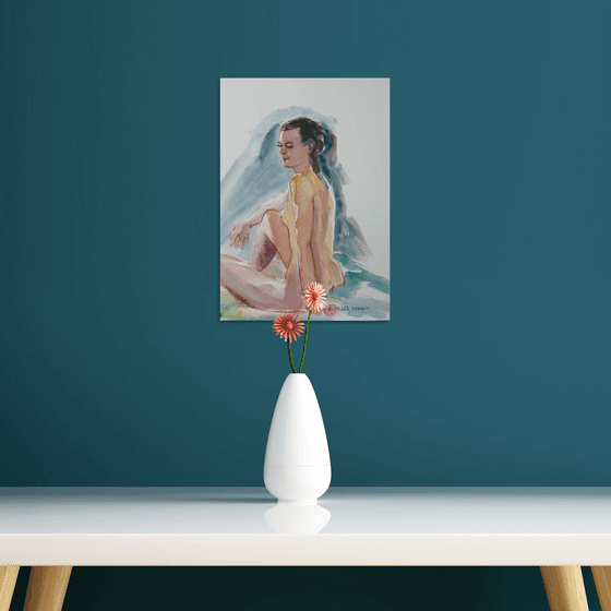 Seated female nude