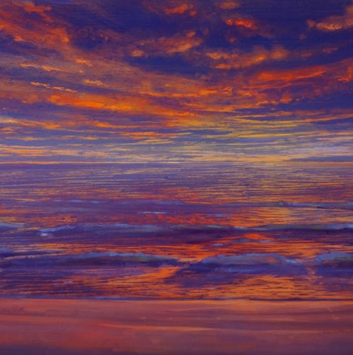 SUNSET SEA III. 100x42cm by Rafael Carrascal