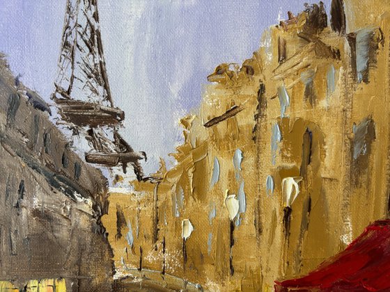 Parisian street, Eiffel tower