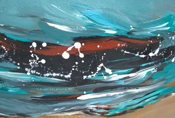 Waves and Wet Sand Diptych