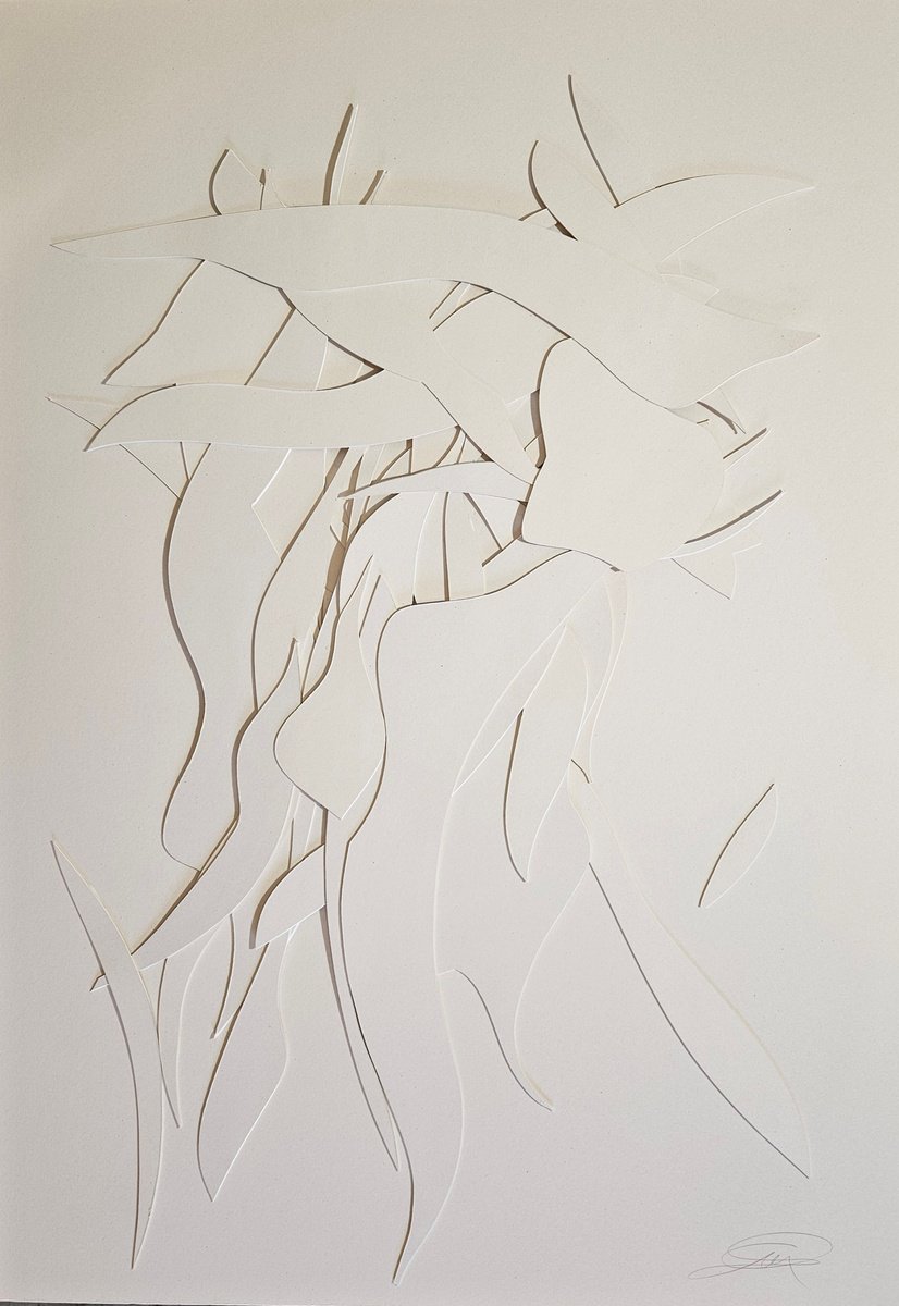 Surrealistic Abstract Collage By Stefano Mazzolini, 28 X 41", Boscat, Original Artwork