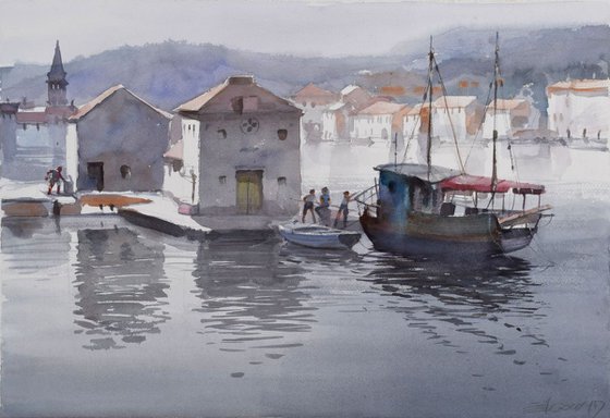 Harbor on Adriatic sea
