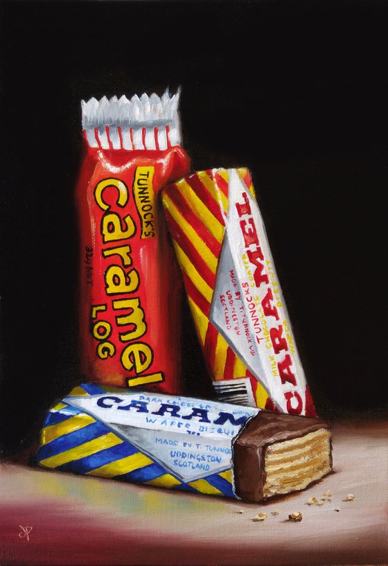 Tunnocks Caramel wafers still life