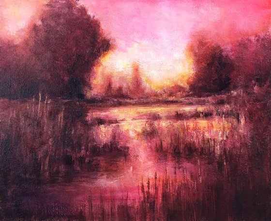 Marsh Sunrise 11x14 inches