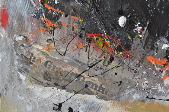 Coffee Break - abstract mixed media stillife