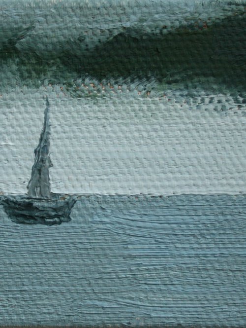 Seascape / FROM MY A SERIES OF MINI WORKS / ORIGINAL OIL PAINTING by Salana Art Gallery