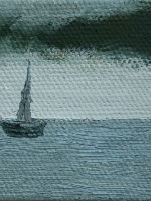 Seascape / FROM MY A SERIES OF MINI WORKS / ORIGINAL OIL PAINTING by Salana Art