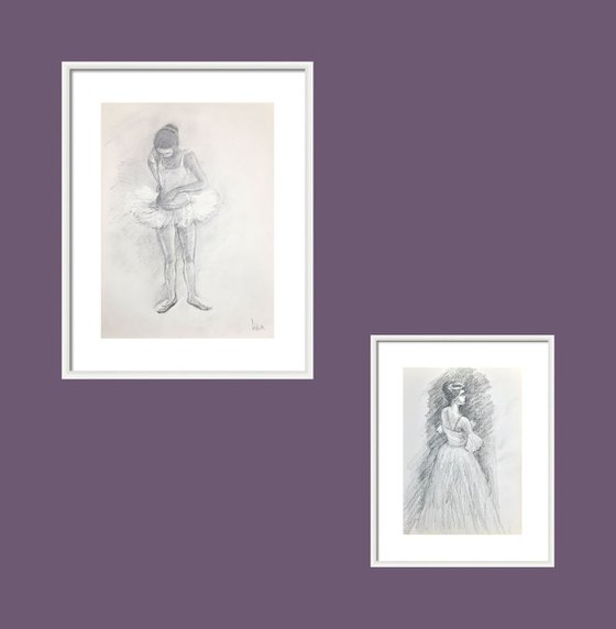 Set of two Ballerinas 4 and 7