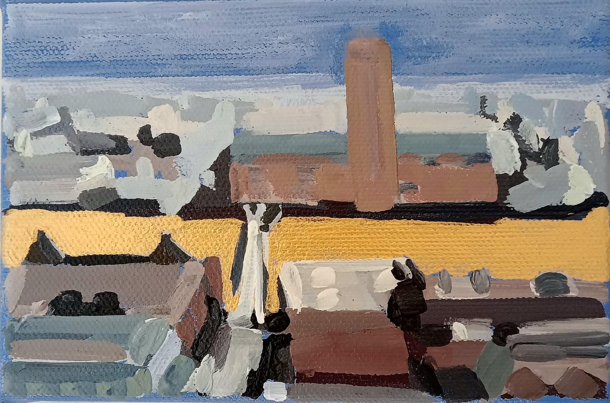 Dinky Metallic Tate Modern By Sarah Adams, 6 X 4, Artwork For Sale On Artfinder