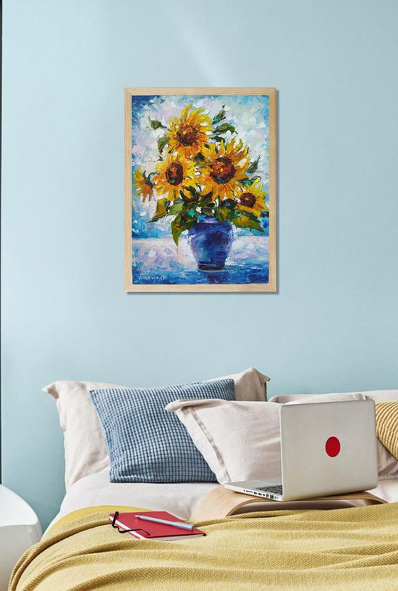 Still life wth sunflowers.