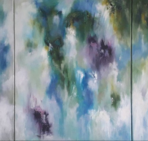 Joy   . Triptych by Angela Titirig