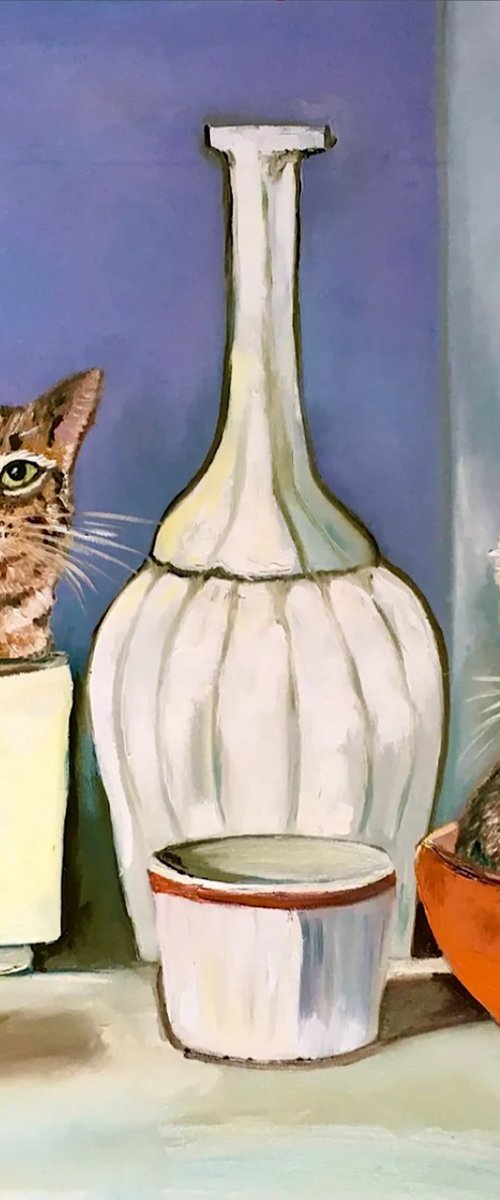 Morandi Cats by Olga Koval