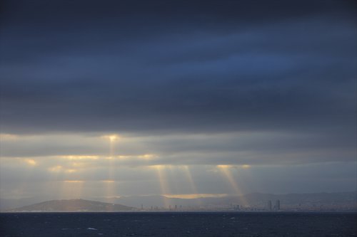 Light show over Barcelona 2 by Stanislav Vederskyi