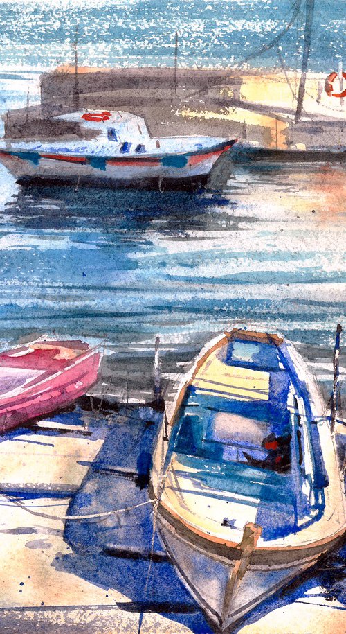 Peaceful Harbor at Ortaköy by Yurii Prysiazhnyi