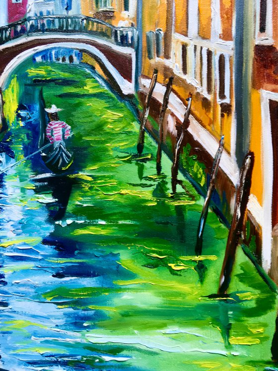 Venice .  Spring in Venice #8 Gondolier