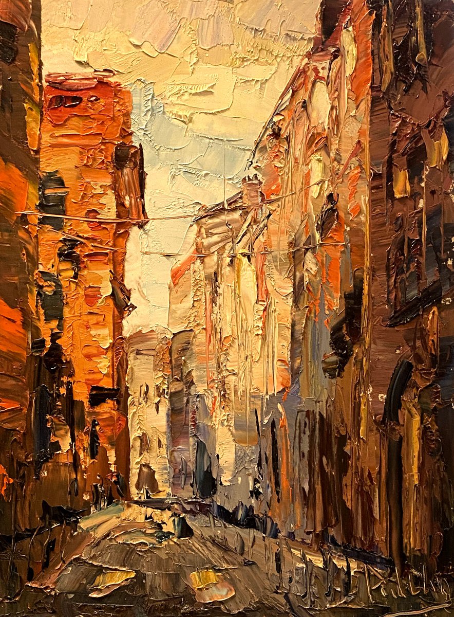 Paris Sunset Street By Paul Cheng, 9 X 12, Artwork For Sale On Artfinder
