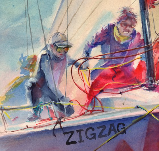 Zigzag of luck (yacht racing art for yachtsmen)