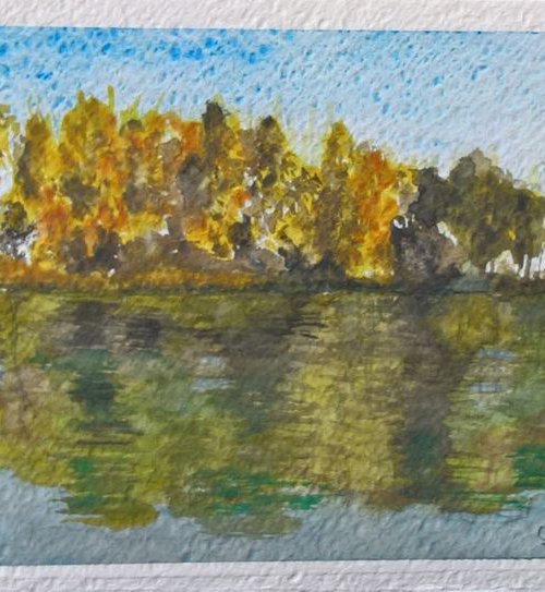 AUTUMN ON THE RIVER TISA by Mila Dzigurski Sadzakov