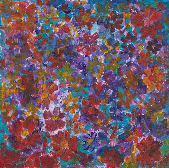 Red-Turquoise Flowers
