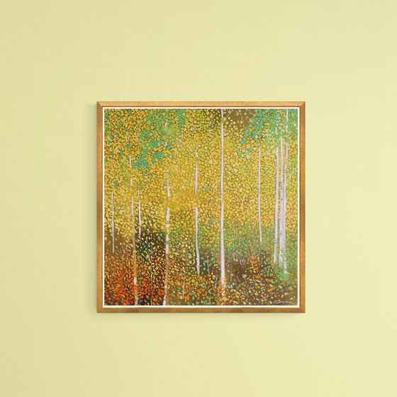 Forest Birch Painting