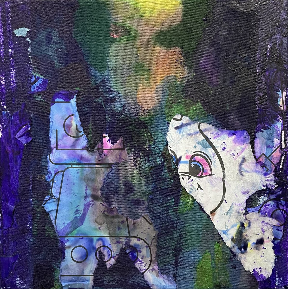 Untitled Blue By Gela Mikava, 12 X 12, Artwork For Sale On Artfinder