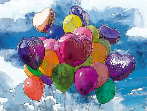 Globos/XL large original artwork