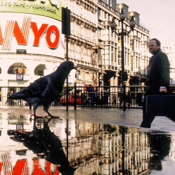 COLORFULL REFLECTIONS ON PICCADILLY CIRCUS