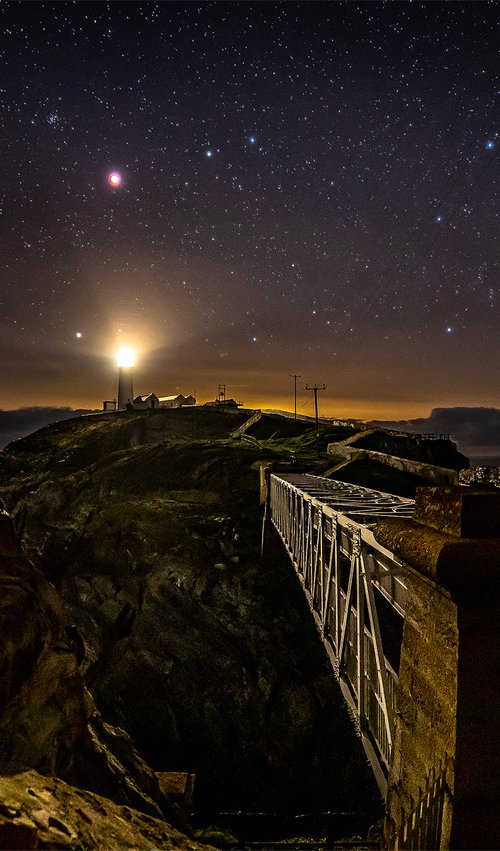 Blood Moon Over South Stack by Peter Verity