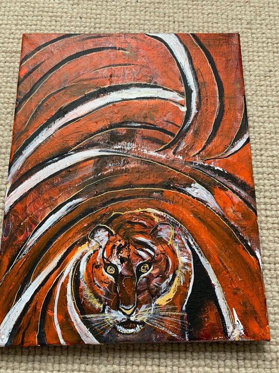 Original Acrylic Painting For Sale, Tiger Abstract Painting on Canvas Original Artwork Christmas Gift Ideas Home Decor Wall Art Decor