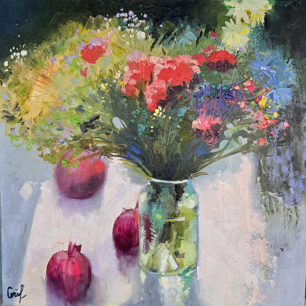 Garden In Grass By Gulshaba Abbasova, 20 X 20, Artwork For Sale On Artfinder