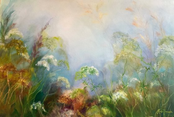 Whispers- Devon Hedgerow flower Painting