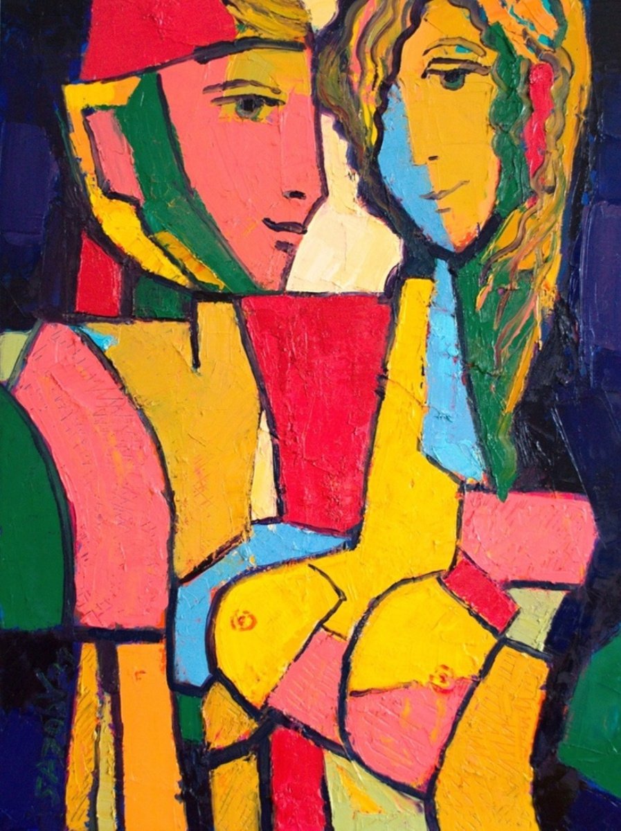 Expressive Oil Painting , You Are My Darling By Rumen Sazdov, 24 X 31, Artwork For Sale On Artfinder