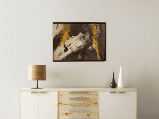 Black white and ocher