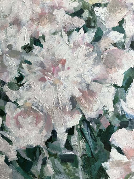 Peonies for you. 2. one of a kind, handmade artwork, original painting.