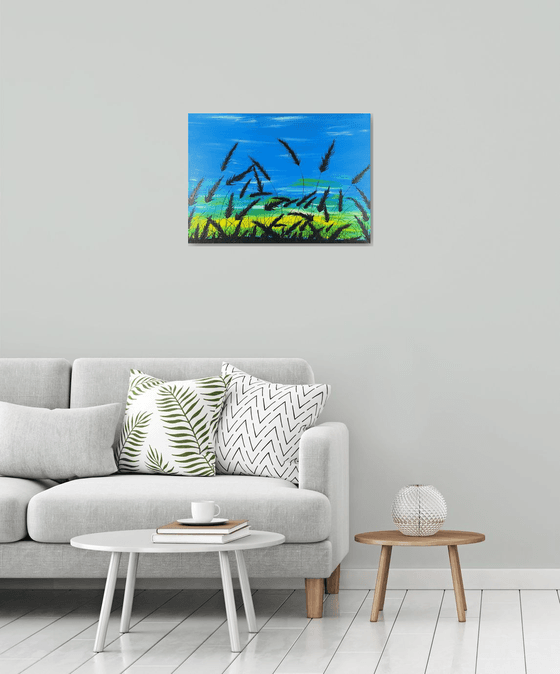 Sunrise in the grass