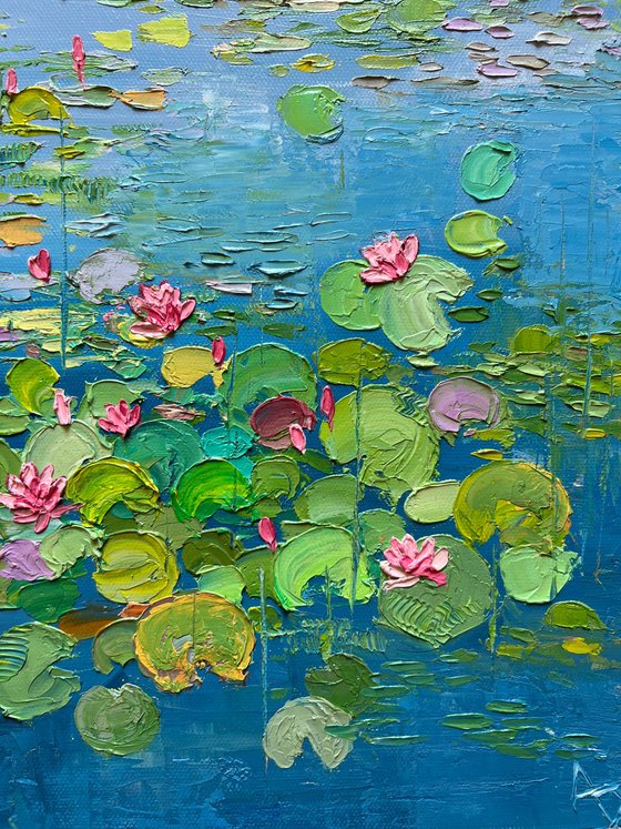 A slice of heaven- II! Water lilies painting