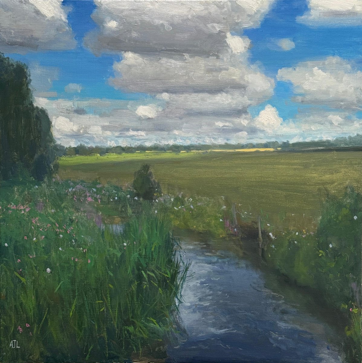 Summer Clouds By Alex James Long, 24 X 24, Artwork For Sale On Artfinder