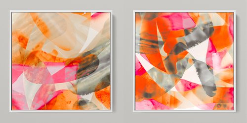 META COLOR II - PHOTO ART 150 X 75 CM FRAMED DIPTYCH by Sven Pfrommer