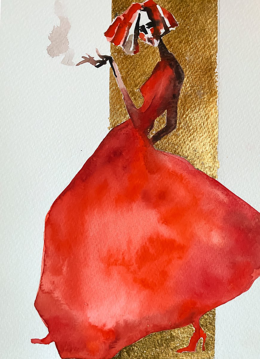 Fashionista in Red by Paola Minekov