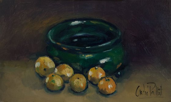 Six Oranges and Bowl
