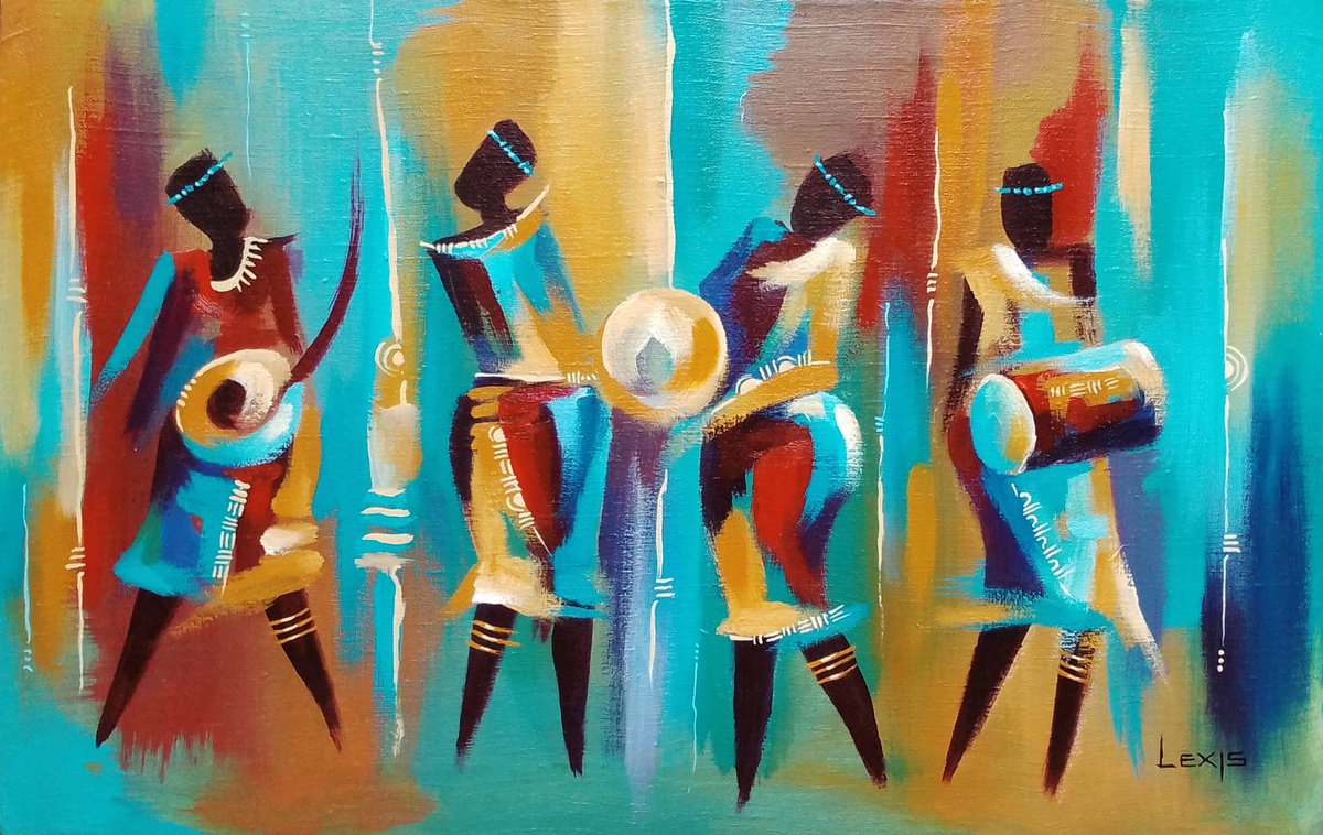 Dance Of Celebration By Alex Mensah, 20 X 13, Artwork For Sale On Artfinder