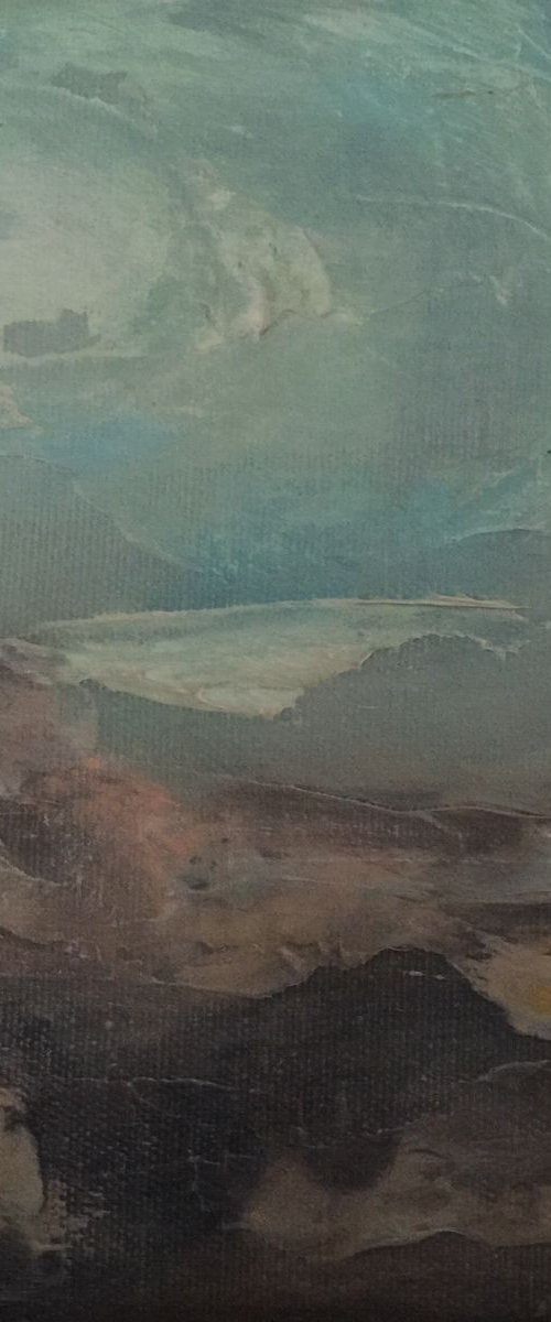 Distant storm by Amanda Lakin Art