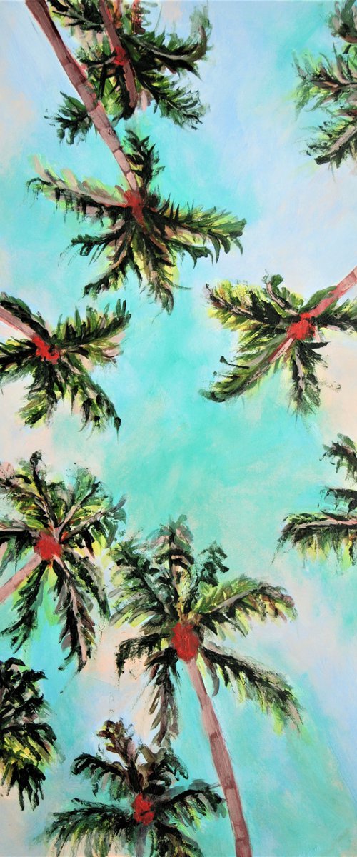 Palm trees / 70 x 50 cm by Alexandra Djokic