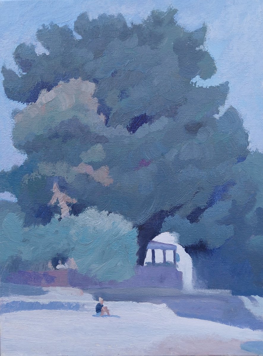 Impressionistic Landscape Oil Painting By Vasyl Koval, 12 X 16", Alone, Original Artwork