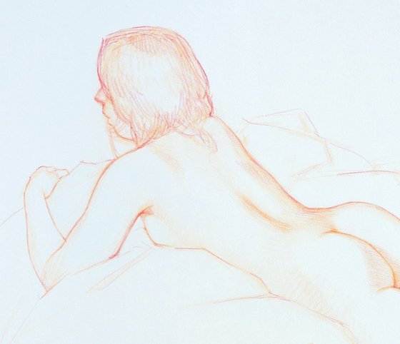 modern erotic drawing of a nude woman