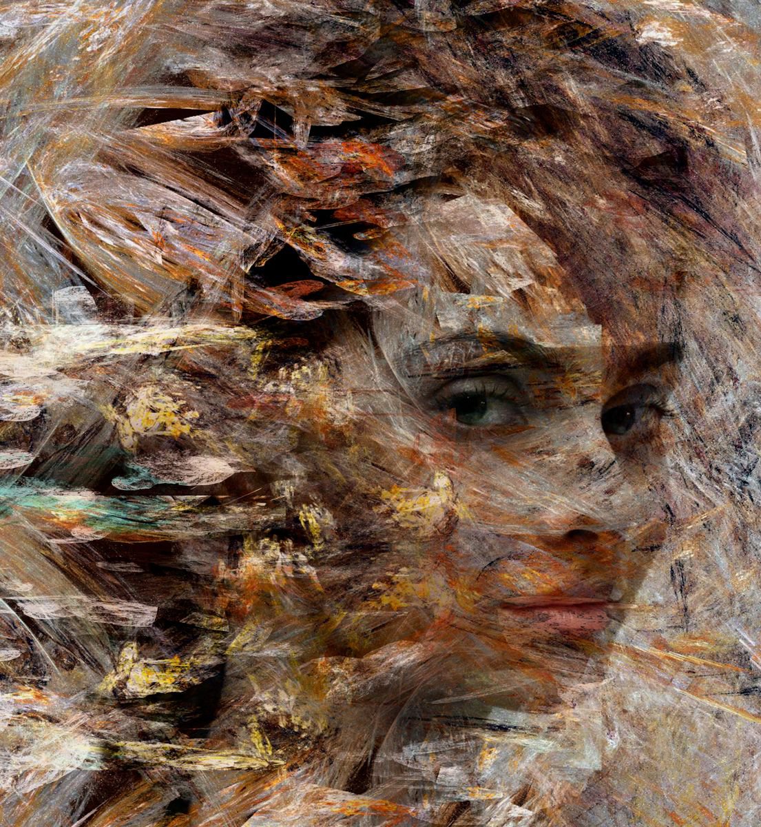 Illustrative Portrait Photograph By Srdjan Jevtic, 36 X 39", When You Look Me In The Eyes, Original Artwork